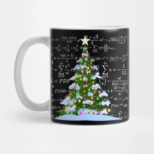 Christmas tree with math vibes, for math and science lovers Mug